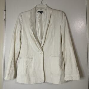 VINCE. ivory linen blazer sports coat jacket size US 4-flawed-